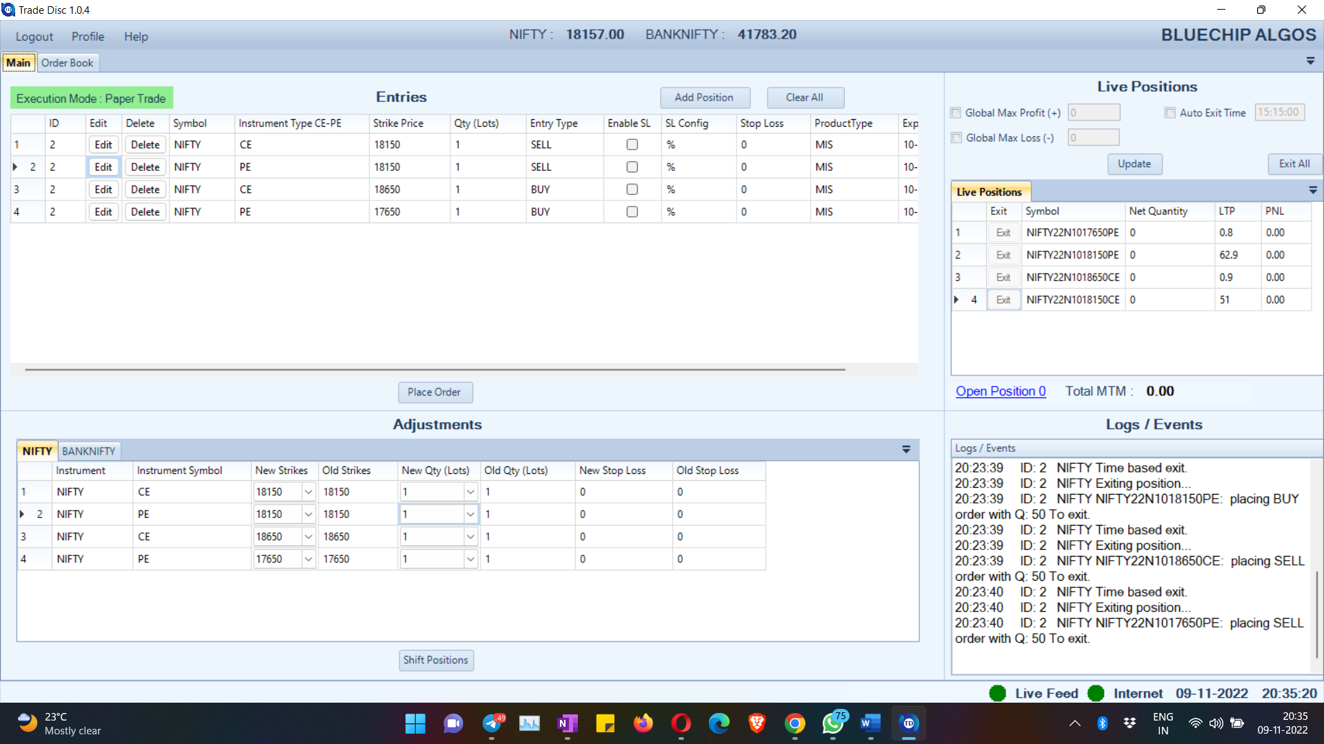 Trade scalper bluechip algos